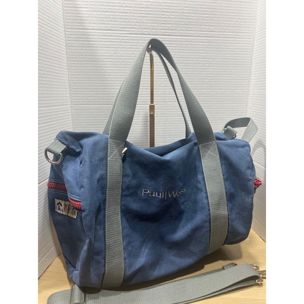 Hudson Sutler Heritage Blue/Gray Commuter Duffel Canvas Weekender Bag Paul Weiss - Picture 5 of 13
